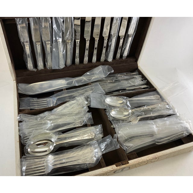 English 1970s New Silver Cutlery Set of , Royal York. By James Dixon & Sons - 63 Pieces For Sale - Image 3 of 18