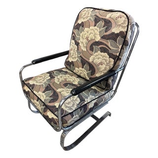 Steel Chrome Banded Rocker 1940's For Sale