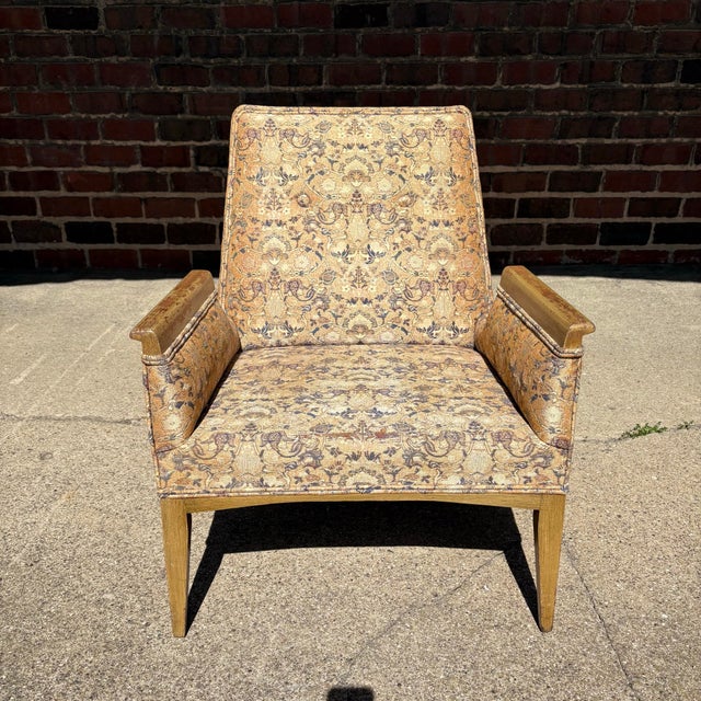 Gold Mid Century Modern Possibly Tommi Parzinger Arm Lounge Chair For Sale - Image 8 of 12
