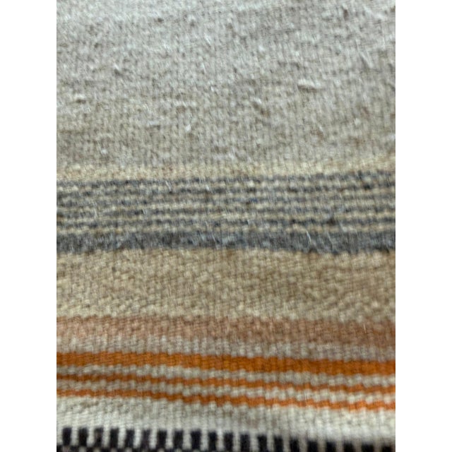 Vintage Mexican Handwoven Rug Blanket C 1940 Diamond Motif Wool Textile, 2'x3'6" For Sale - Image 15 of 17
