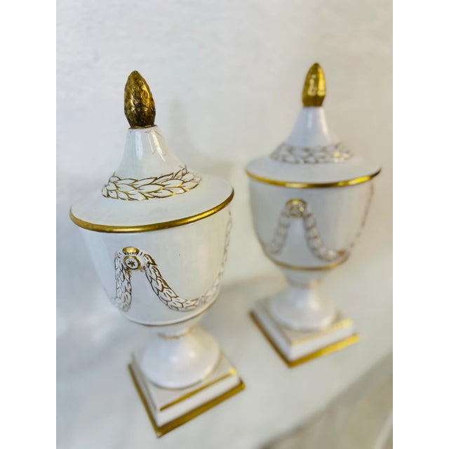 1970s Italian Neoclassical Urns, a Pair For Sale - Image 5 of 7