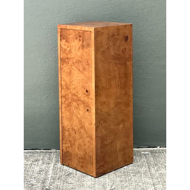 Vintage Burl Wood Pedestal For Sale In West Palm - Image 6 of 12