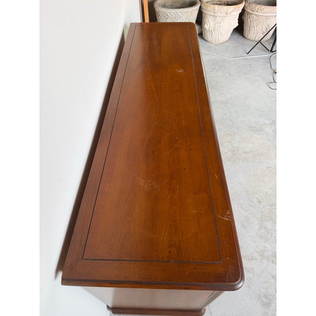1970s Henredon French Provincial Carved Walnut Sideboard Cabinet For Sale In Miami - Image 6 of 12