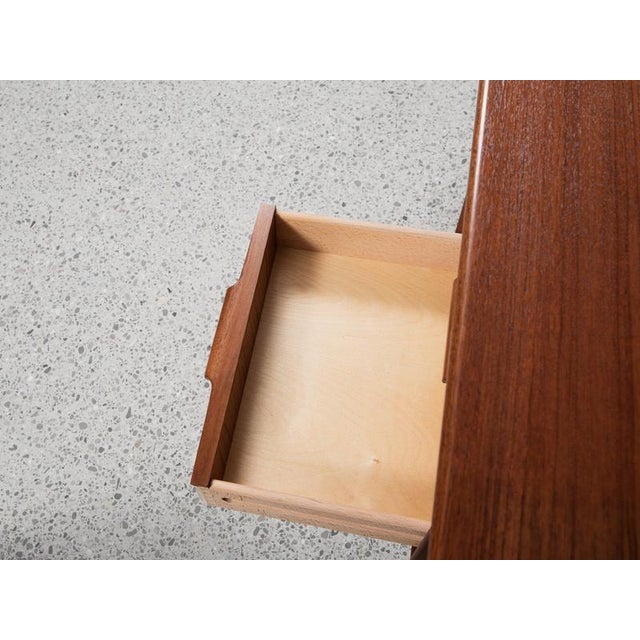 Midcentury Danish Desk Known Model 75 in Teak attributed to Omann Jun 1960s For Sale - Image 10 of 13