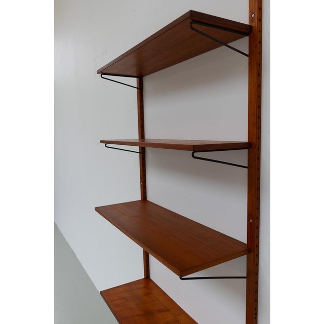 Vintage Danish Wall-Mounted Teak Shelving System, 1960s For Sale - Image 14 of 18
