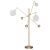 Metal Milan 3 Arms Brass Floor Lamp by Schwung For Sale - Image 7 of 7