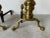 American Pair of Vintage American Brass & Metal Andirons With Claw and Ball Feet For Sale - Image 3 of 12
