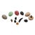 1950s Set of Twelve Assorted Stone Fruits & Specimen Marble Eggs For Sale