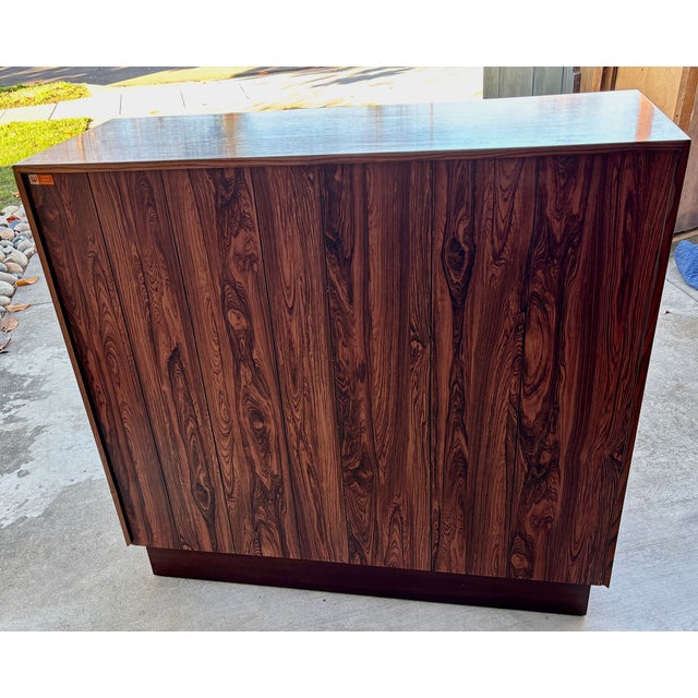 Vintage Danish Westnofa Rosewood Dresser Gentleman's Chest Drawers Highboy For Sale - Image 14 of 14