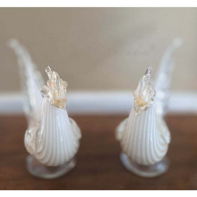 Mid-Century Modern Murano Art Glass Pheasants, Attributed to Alfredo Barbini - A Pair For Sale - Image 3 of 15