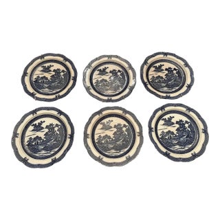 18th Century Antique Chinese Export Decorative Wall Plates- Set of 6 For Sale