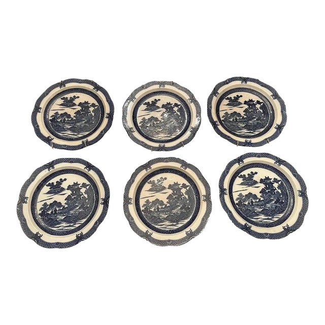 18th Century Antique Chinese Export Decorative Wall Plates- Set of 6 For Sale