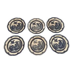 18th Century Antique Chinese Export Decorative Wall Plates- Set of 6