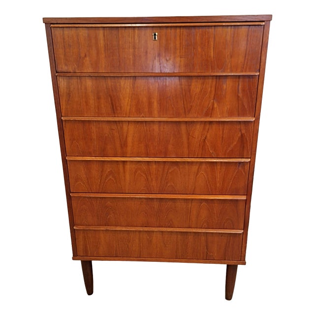 Danish Chest of Drawers in Teak, 1960s For Sale