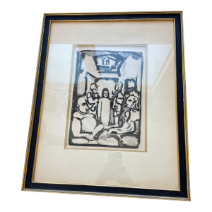 Georges Rouault Print- Passion W.345 Christ Et Les Exegetes, 1936, Framed