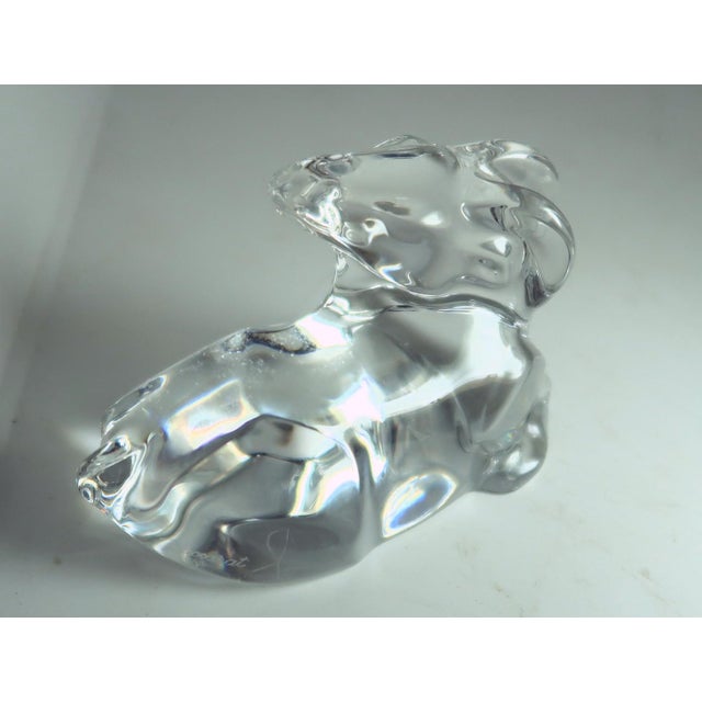 Transparent Baccarat, France Fine Crystal Ram Paperweight For Sale - Image 8 of 13