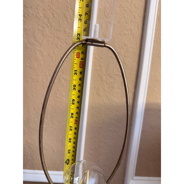 1970s Vintage Monumental "Four-Column" Lucite Table Lamp For Sale - Image 10 of 12