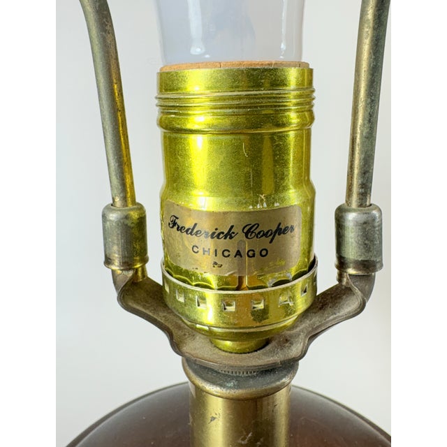 Chinoiserie Vintage Frederick Cooper Hand Painted Floral Chinoiserie Lamp, With: Original F. C. Shade. For Sale - Image 3 of 12