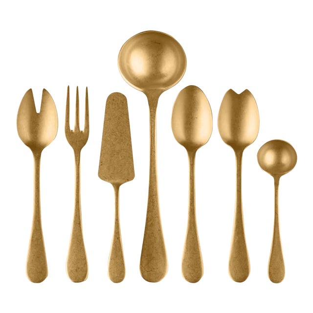 Mepra 7-Piece Full Serving Set, Oro For Sale