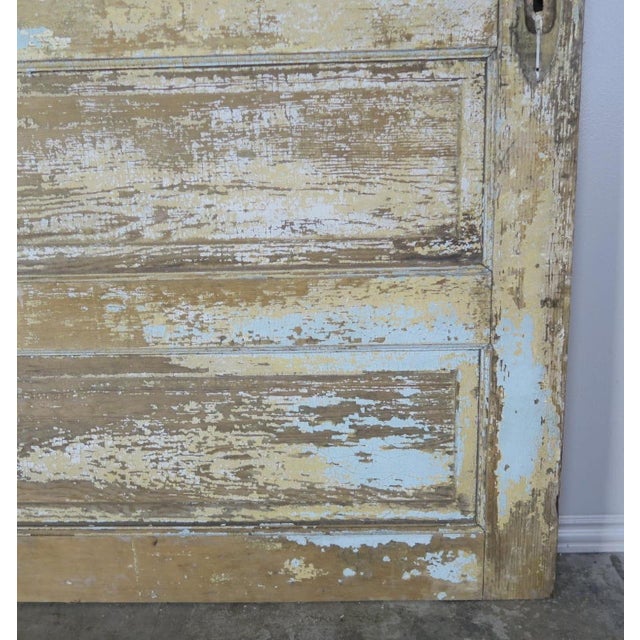Wood 19th Century French Painted Barn Door For Sale - Image 7 of 11