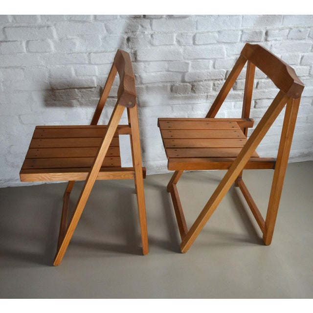 Wood Folding Chair by Aldo Jacober, Alberto Bazzani For Sale - Image 7 of 12