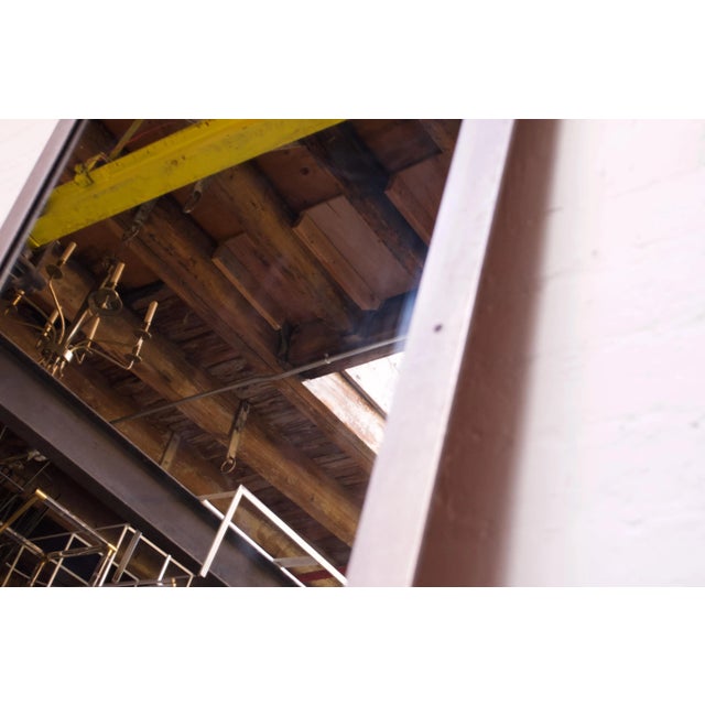 Metal Substantial Contemporary Modern Industrial Steel Floor Mirror For Sale - Image 7 of 12