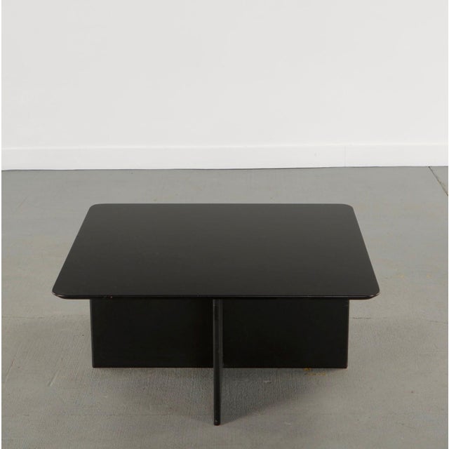 Late 20th Century Italian Nesting Coffee Cocktail Table Set Black Lacquer For Sale - Image 17 of 18