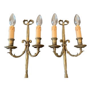 Bronze Wall Lights, 1960s, Set of 2 For Sale