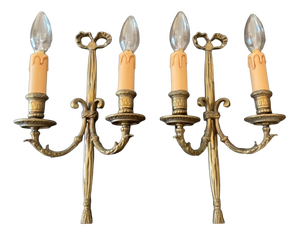 Bronze Wall Lights, 1960s, Set of 2