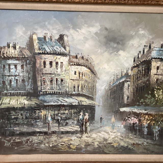 Impressionist Vibrant Impressionist Oil Painting Parisian Street Scene by Caroline Burnett (1877-1950) For Sale - Image 3 of 12