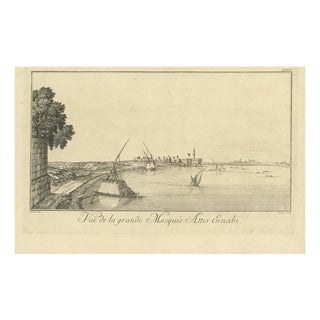 After Tuscher, View of the Great Mosque Atter Ennabi, Egypt, Copper Engraving, 1755 For Sale