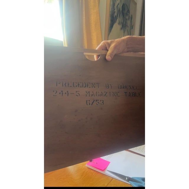 1950s Mid 20th Century Edward Wormley for Drexel Precedent Magazine Table Rack For Sale - Image 5 of 11