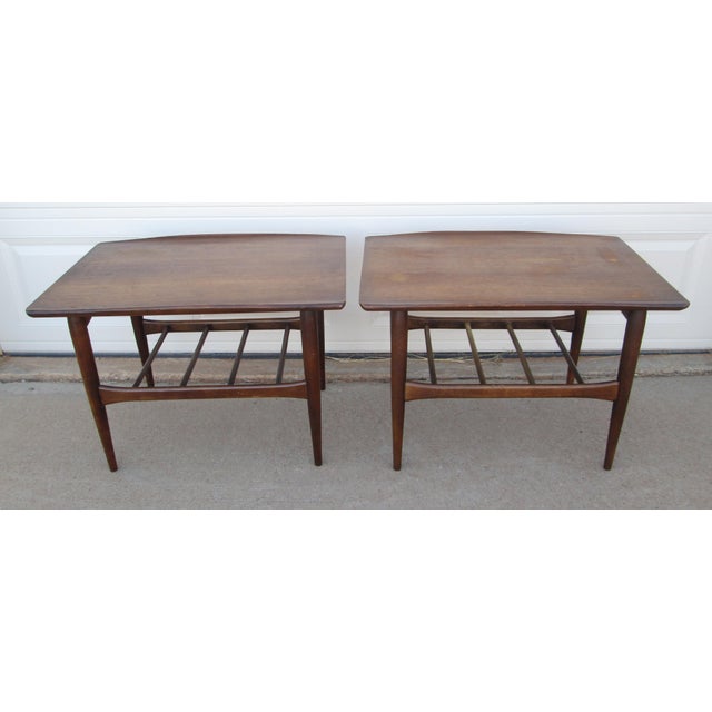 Mid 20th Century 2 Bassett Furniture Artisan End Tables For Sale - Image 6 of 17
