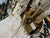 Brass Hollywood Regency Crystal Wall Sconce 18x13 1930s For Sale - Image 8 of 12