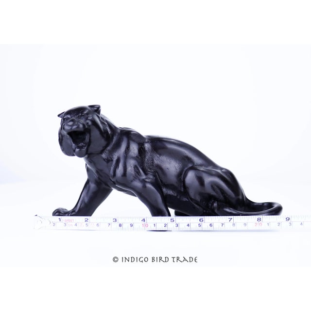 Sculpture Materials Mid Century Black Panther Sculpture For Sale - Image 7 of 8