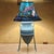 Metal Late 20th Century Coastal Custom-Painted Coastal Ceramic Amphora Table Lamp With Mermaid & Seahorse Shade For Sale - Image 7 of 18
