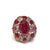 Art Nouveau Bochic “Capri” Vintage Ruby, Amethyst & Multi Sapphire Ring - 18K Gold & Silver For Sale - Image 3 of 18