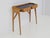 Vintage Italian Console Table with Drawers in Lemonwood and Navy Blue Glass by Silvio Cavatorta, 1956, in Good conditions....