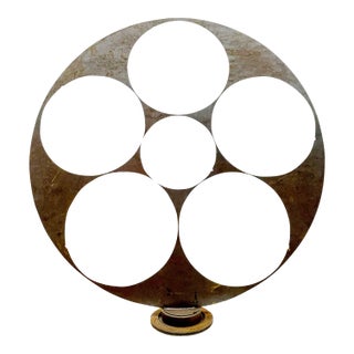 Sculpture Large Modern Abstract Round Iron Sculpture For Sale