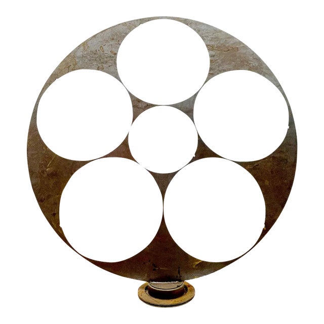 Sculpture Large Modern Abstract Round Iron Sculpture For Sale