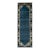 Vintage Chinese Deco Style Runner in Deep Blue, Off White, Gold Floral Border For Sale