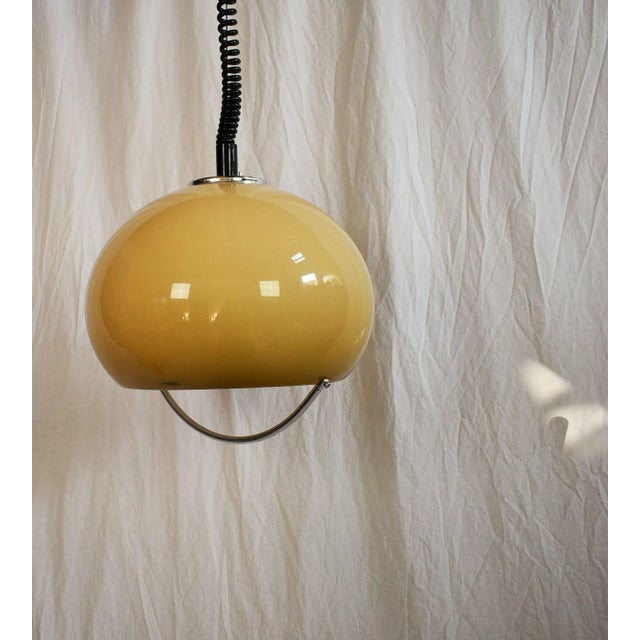 Mid-Century White Pendant Lamp by Guzzini for Meblo, 1970s For Sale - Image 14 of 16