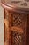 Petite Vintage Anglo Indian Octagonal Table With Floral Carvings + Brass Inlay For Sale - Image 4 of 5