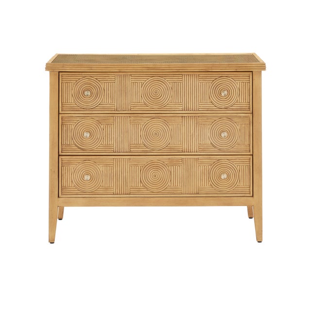 Currey & Company Currey & Company Santos Sea Sand Large Chest For Sale - Image 4 of 6
