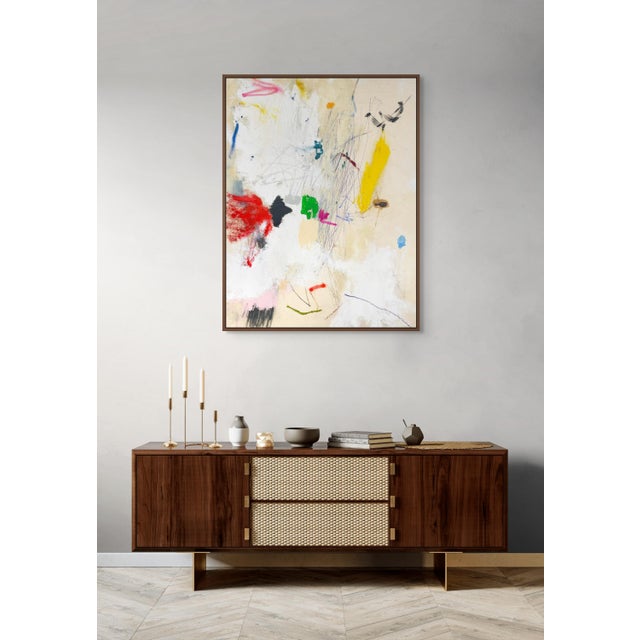 Abstract Contemporary Abstract Mixed Media on Canvas "Untitled 155_25" by Ludovic Dervillez For Sale - Image 3 of 4