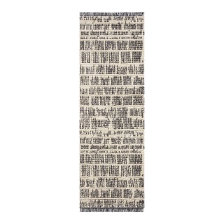 Chris Loves Julia x Loloi Alice Rug Cream / Charcoal Abstract 2'-7" x 10'-0" Runner Rug For Sale