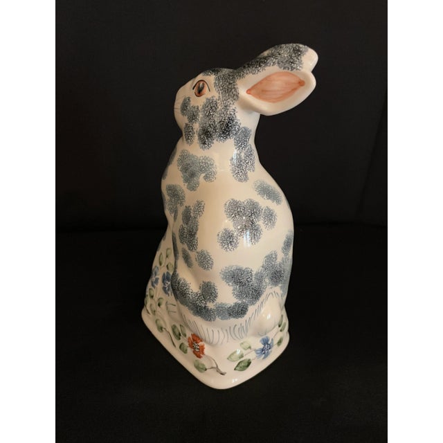 Shabby Chic Hand Made English Rabbit Figure From Rye Pottery For Sale - Image 3 of 9