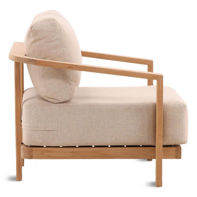 Contemporary Solana Teak Outdoor Arm Chair For Sale - Image 3 of 7