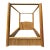 Monumental Vintage Pencil Reed Rattan Canopy Bed, Queen Size For Sale