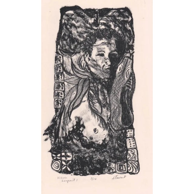 Mid-Century Modern 1960s Vision Serpent Lithograph by Paul Stewart For Sale - Image 3 of 3